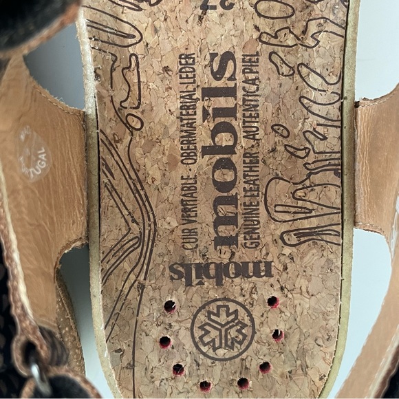 Mobils Mephisto Leather Ergonomic 37 Sandals Brown Comfort Granola Girl Gorpcore - Picture 13 of 15